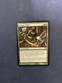 MTG CHAMPIONS OF KAMIGAWA NATURE'S WILL MAGIC THE GATHERING RARE ENCHANTMENT - Image 3