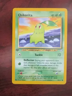 CHIKORITA 1ST EDITION POKEMON CARD 53/111 NEO GENESIS NON HOLO NEVER PLAYED NM- - Image 1