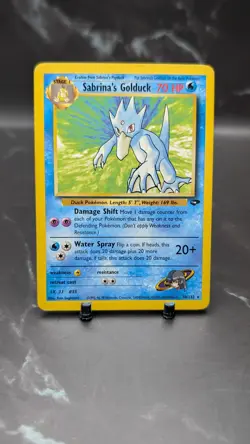 Pokemon TCG Sabrina's Golduck Gym Challenge 30/132 Regular Unlimited Rare MP - Image 1