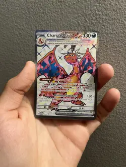 Pokemon TCG S&V Obsidian Flames Charizard EX #056 Holo Black Star Promo - Image 1