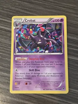 Crobat 33/119 Non Holo Rare Phantom Forces 2013 Pokemon TCG - NM - Image 1