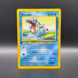 Totodile 81/111 1st Edition Rare Neo Genesis 2000 WOTC Pokemon Vintage Card - Image 1