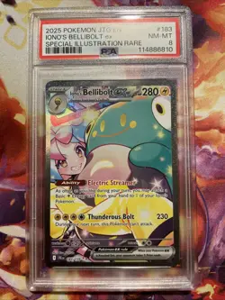 2025 POKEMON JOURNEY TOGETHER SPECIAL ILLUSTRATION RARE IONOS BELLIBOLT EX PSA 9 - Image 1