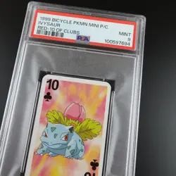 PSA 9 Ivysaur 10 of Clubs Graded Pokemon Mini Bicycle Card - Image 2