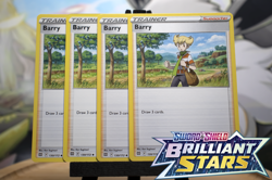 Barry 130/172 x4 Brilliant Stars Pokemon TCG Non Holo NM Mint Playset Fast Ship - Image 1