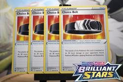 Choice Belt 135/172 x4 Brilliant Stars Pokemon TCG NM Mint Playset Fast Shipping - Image 1