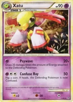 Pokemon Xatu 11/95 Holo Rare HGSS Unleashed LP - Image 1