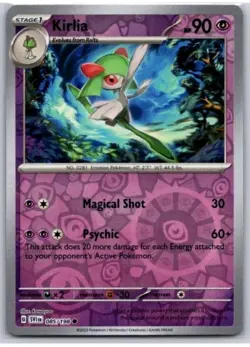 Pokemon TCG Scarlet & Violet Reverse Holo Kirlia 085/198 Common - Image 1