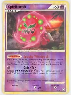 Spiritomb 10/102 Pokemon - Reverse Holo HGSS Triumphant MP - Image 1