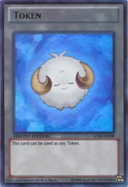 Yugioh! LP Token: Lamb (White) - LC04-EN008 - Ultra Rare - Limited Edition Light - Image 1