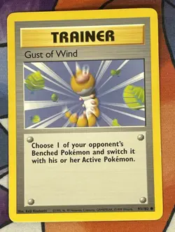 Gust of Wind Trainer Base Set 2 93/102 Pokemon WOTC 1999 Card - Image 1