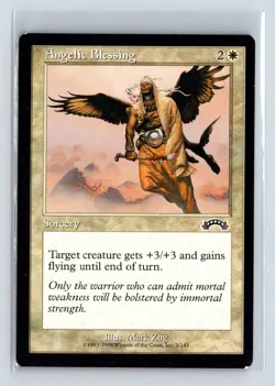 ANGELIC BLESSING - MTG Magic the Gathering Card - Exodus - Common - Image 1
