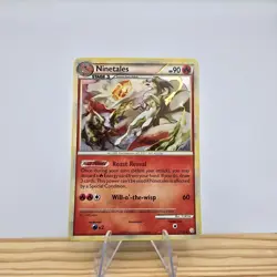 Pokemon Ninetales TCG HeartGold SoulSilver Card 7/123 Rare Holo LP - Image 1
