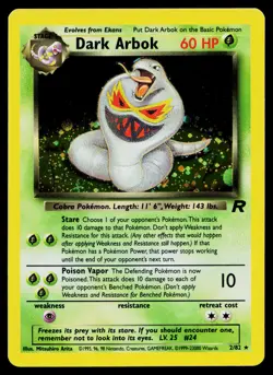 Dark Arbok 2/82 Team Rocket Holo Rare 2000 - Pokemon Card - Image 1