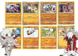 Lycanroc & Rockruff - Pokemon 8 Card Lot - Chilling Reign Temporal 090/162 - Image 1