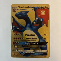 Pokemon Charizard GX 250HP Gold Foil Fan Art Card stage 2 - Image 1