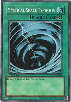 Mystical Space Typhoon SD2-EN014 Zombie Madness 1st Edition Yugioh Card LP - Image 1