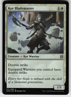Kor Blademaster Foil U Zendikar Rising 21 MTG - Image 1