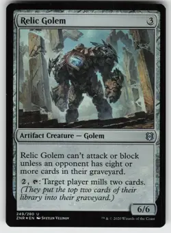 Relic Golem Foil U Zendikar Rising 249 MTG - Image 1