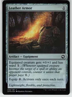 Leather Armor Foil C Adventures in the Forgotten Realms 248 MTG - Image 1