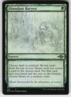 Abundant Harvest (Showcase) C Modern Horizons 2 354 MTG - Image 1