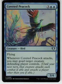 Coveted Peacock Foil U Commander Masters 82 MTG - Image 1