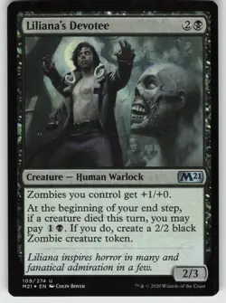 Liliana's Devotee Foil U Core Set 2021 109 MTG - Image 1