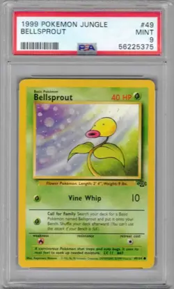 1999 Pokemon Jungle, #49, Bellsprout, PSA 9, Mint - Image 1
