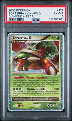 POKEMON DIAMOND & PEARL TORTERRA LV X #122 ULTRA RARE PSA 6 EX #111507701 - Image 1