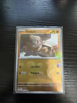 Timburr 047/086 Master Ball Holo Pokemon SV: Black Bolt English - Image 1