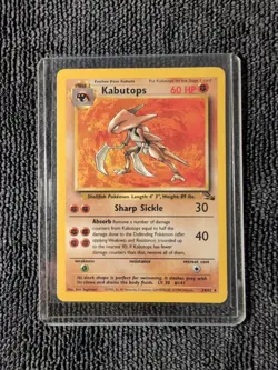 Pokemon TCG Kabutops 24/62 Fossil Unlimited Non-Holo Rare Vintage LP - Image 1