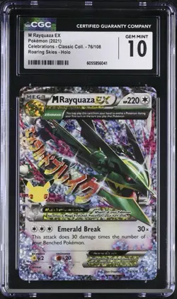 CGC 10 M Rayquaza EX 76/108 Celebrations Classic Collection Pokemon - Image 1
