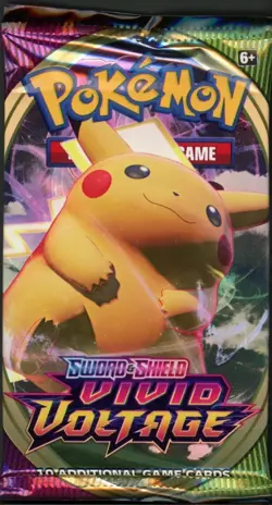Pokemon SWSH Vivid Voltage Booster Pack - 10 Cards / Pack - Random Art - SEALED - Image 1
