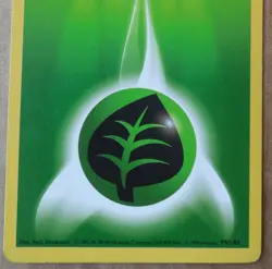 Grass Energy 99/102 1st Edition "Shadowless" Non-Holo Base Set Pokemon LP/MP - Image 3