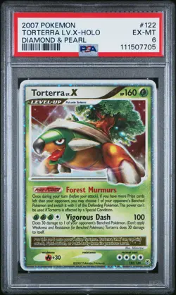 POKEMON DIAMOND & PEARL TORTERRA LV X #122 ULTRA RARE PSA 6 EX #111507705 - Image 1
