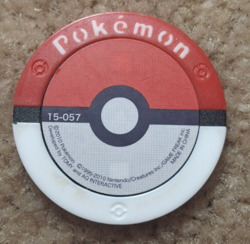 2010 TOMY NINTENDO POKEMON JAPANESE BATTRIO SOLROCK COIN / CHIP, 15-057 - Image 2