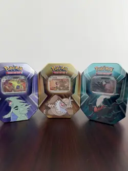 Tyranitar Slaking Darkrai Triple Whammy Tin Set of 3 Factory Sealed Pokemon - Image 1