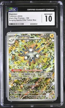 2024 Pokemon Magneton #159 Sv08: Surging Sparks CGC 10 POP 1109 - Image 1