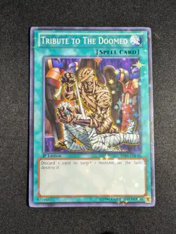 Yugioh - Tribute to the Doomed BP01-EN066 1st Edition Starfoil Rare LP - Image 1