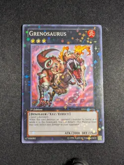 Yugioh - Grenosaurus BP01-EN026 1st Edition Starfoil Rare NM - Image 1