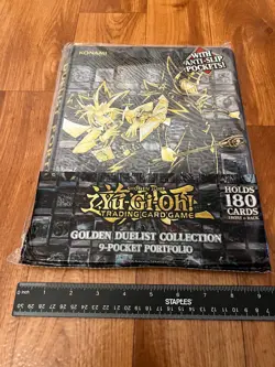 Vintage Yugioh Golden Duelist Collection 9 Pocket Portfolio Binder English New - Image 2