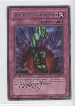 Bottomless Trap Hole 1st Ed. YuGiOh Legacy of Darkness #LOD-092 2003 READ - Image 1