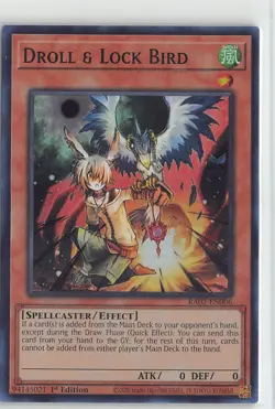 YuGiOh Rarity Collection II Foil Super Rare #RA02-EN006 Droll & Lock Bird - Image 1