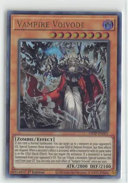 YuGiOh TCG Ghost From the Past Foil Ultra Rare #GFTP-EN001 Vampire Voivode - Image 1