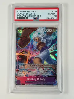 One piece - 2nd anniversary set English - 8 cards - PSA 10s - Image 2