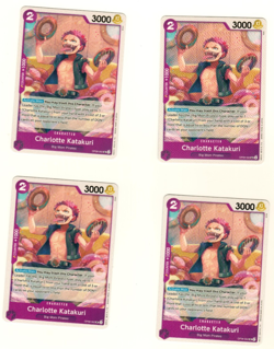 Set Of 4 Charlotte Katakuri OP08-062 Uncommon Two Legends One Piece Trading Card - Image 3