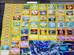 Pokemon VINTAGE Base Set Unlimited (55 Card Lot) - NO DUPLICATES - LP/MP - Image 1