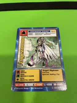 Angewomon BO-16 Digimon Card 2000 Bandai Series 1 Unlimited NM - Image 1