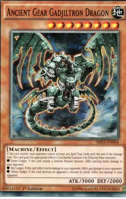 SDGR-EN013 Ancient Gear Gadjiltron Dragon 1st Edition YuGiOh Card - Image 1