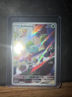 Pokemon TCG Bulbasaur Stellar Crown Illustration Rare Holo Card 143/142 NM CARD - Image 1